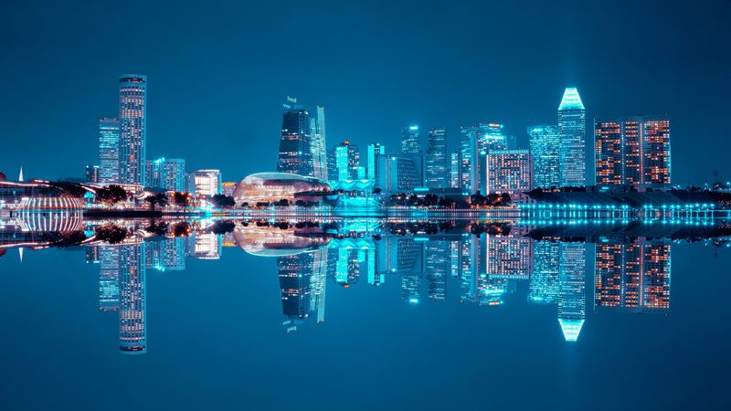 night city, city lights, panorama, metropolis, 4k