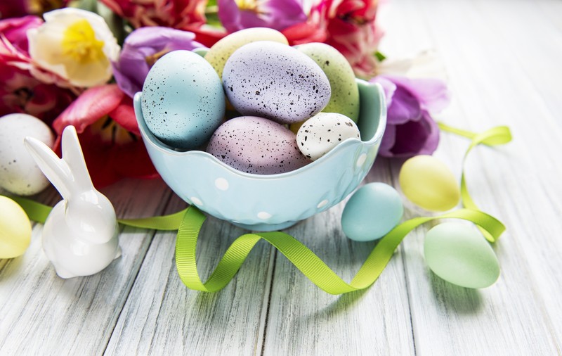colorful, eggs, Easter, holiday