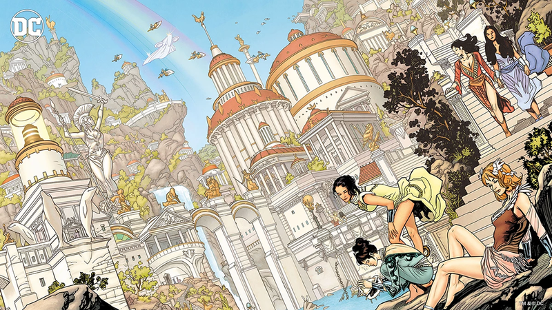 DC Comics, Themyscira, women, watermarked