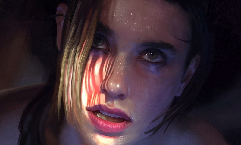face, women, artwork, Requiem for a Dream, Jennifer Connelly