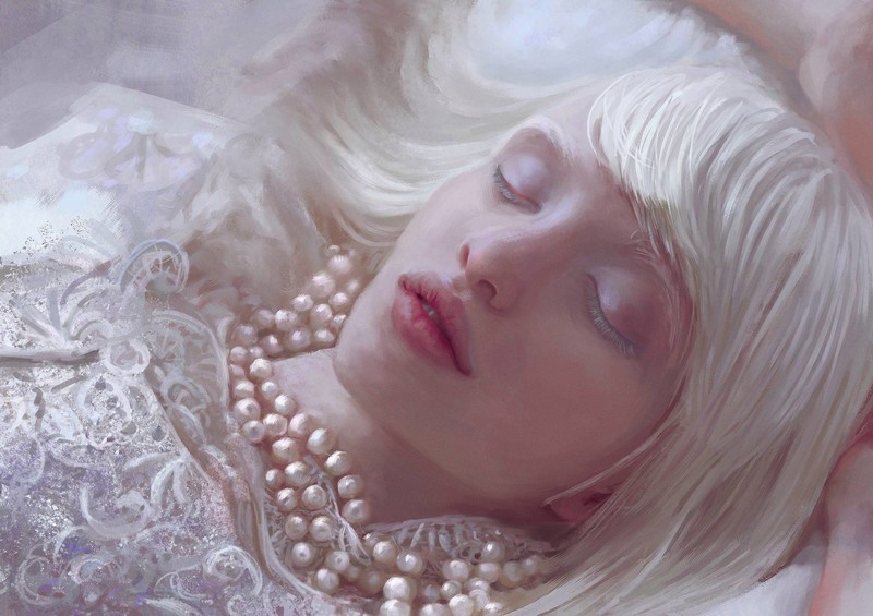 face, fantasy girl, women, closed eyes, artwork