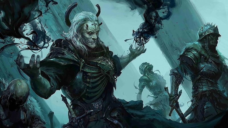digital art, artwork, illustration, Necromancer, dark, fantasy art