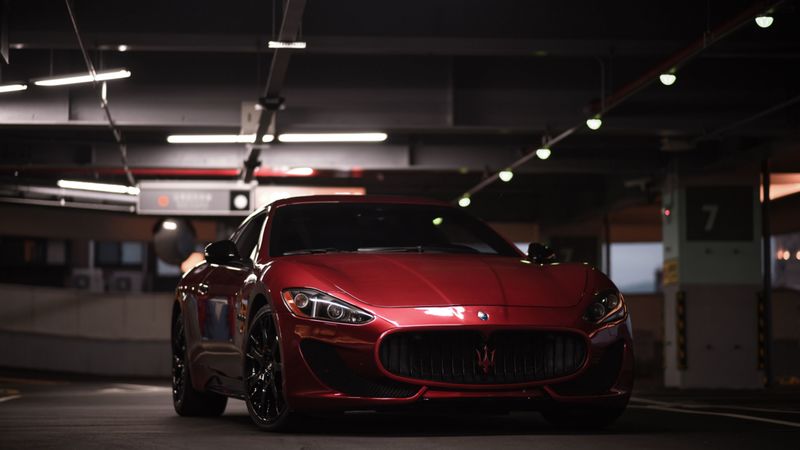 maserati granturismo, maserati, luxury, luxurious, front view, 4k