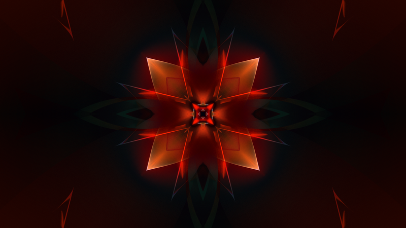 abstract, sign, red, glowing, dark