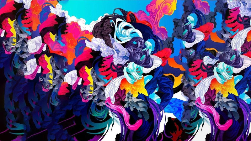 artwork, colorful, abstract, cloth