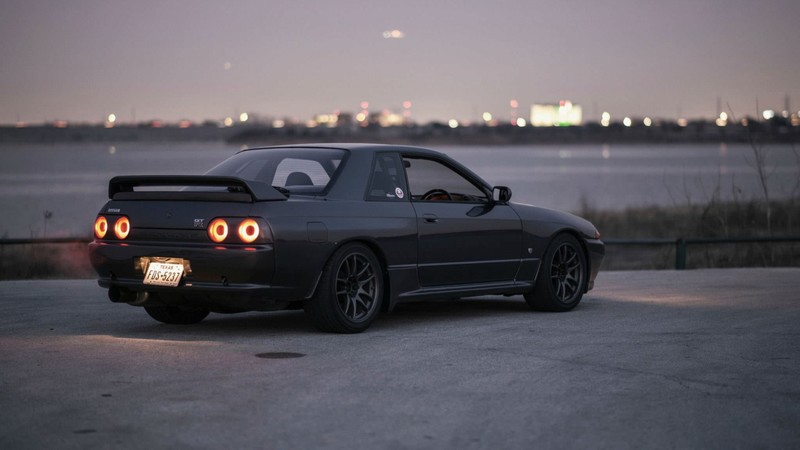 car, sports car, Nissan GTR, black cars, Nissan Skyline GT-R R-32