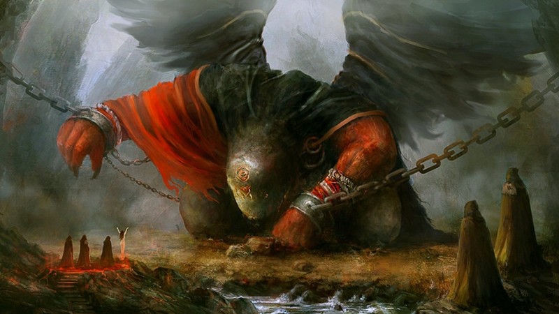 artwork, creature, sacrifice, Monster (anime), cultist