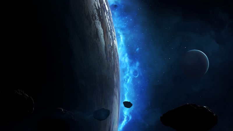 planet, meteorite, asteroid, space, 4k