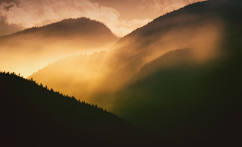 nature, outdoors, landscape, mountains, mist