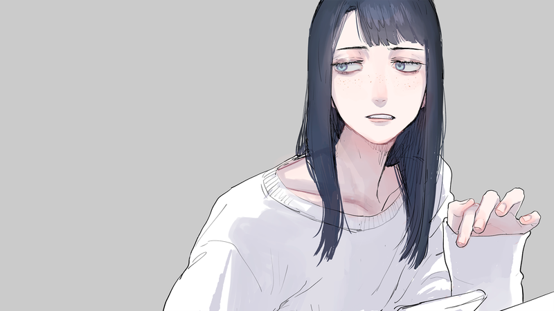 anime, anime girls, Kanamori Sayaka, Eizouken ni wa Te wo Dasu na!, long hair, sweater, freckles, collar bone