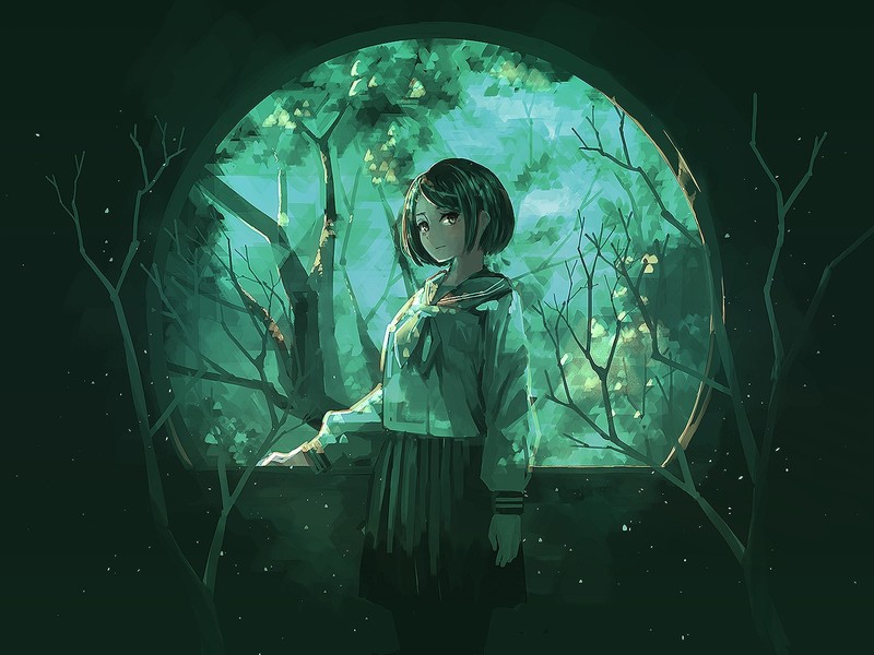 anime girls, uniform, anime