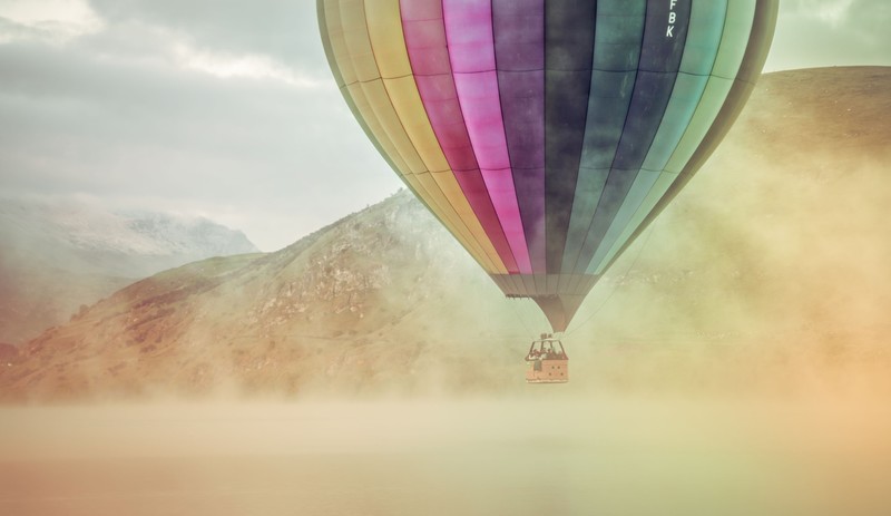 vehicle, colorful, hot air balloons