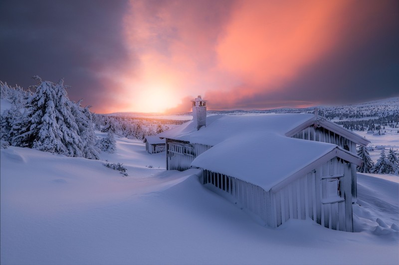 cold, sky, winter, landscape, nature, snow