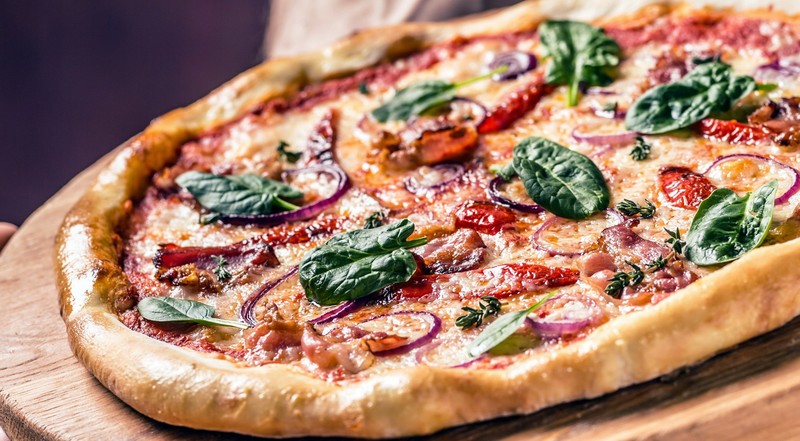 pizza, food, cheese, Onions, basil
