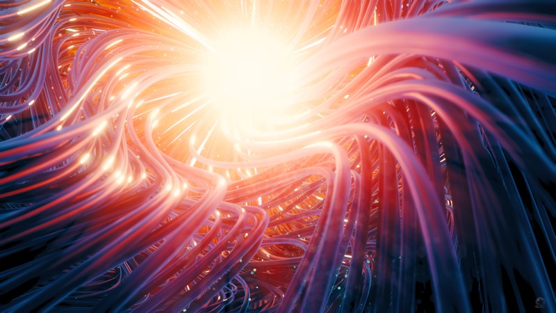 3D Abstract, wires, light effects, Cablemods, abstract