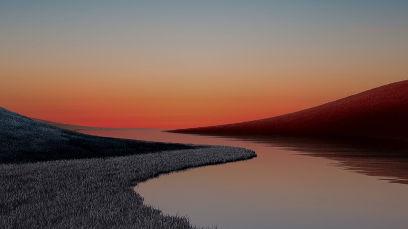 Microsoft, nature, water, sky