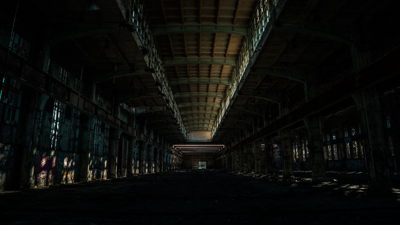 corridor, room, dark, shadows, 4k