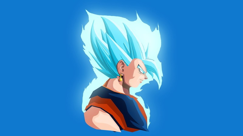 Dragon Ball, Dragon Ball FighterZ, Dragon Ball Super, anime, Super Saiyajin Blue, Vegito, profile