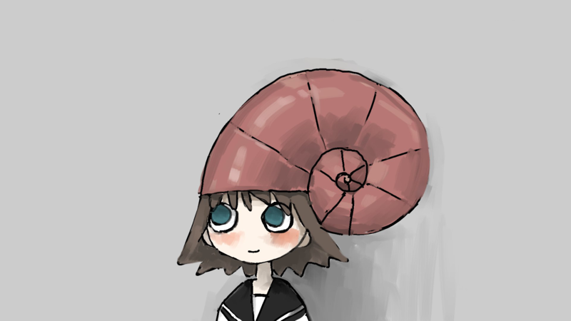 minimalism, fish, anime