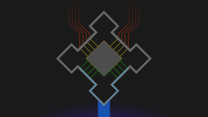 colorful, dark, laser, digital art, minimalism, lines