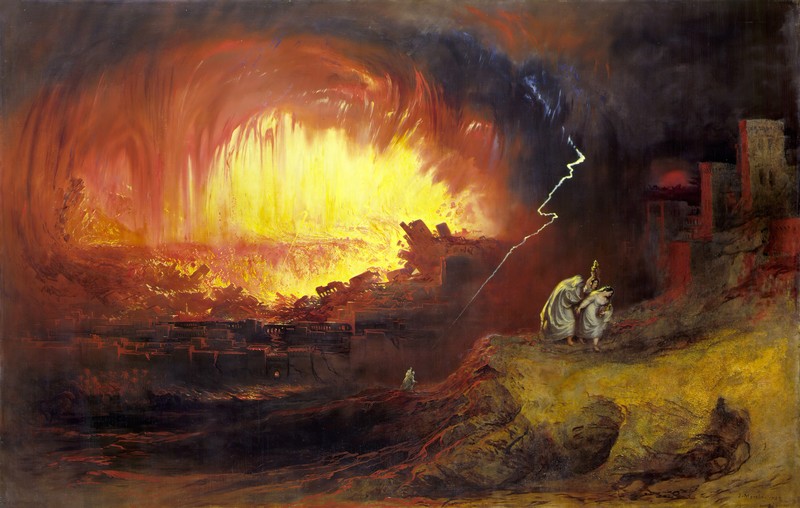 John Martin, classic art, painting, classical art, Sodom and Gomorrah, artwork