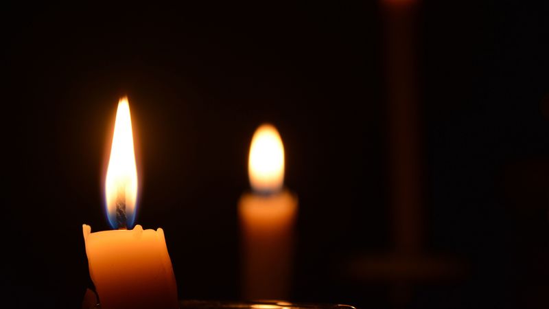 candle, wick, fire, darkness, wax, 4k
