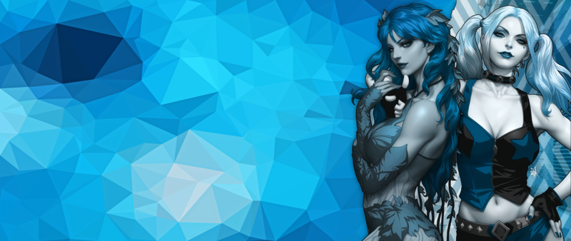 Harley Quinn, Poison Ivy, ultrawide, ultra-wide, women, blue