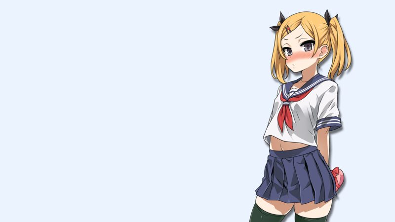 Shirobako, Yano Erika, anime girls, school uniform, thigh-highs