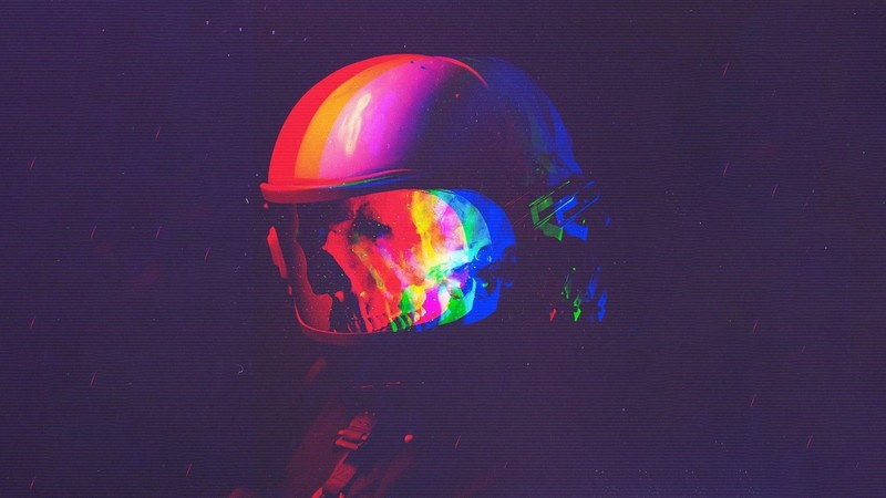 artwork, astronaut, colorful, glitch art