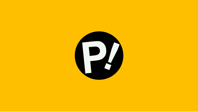 FLCL, logo, yellow background, centered, text, yellow