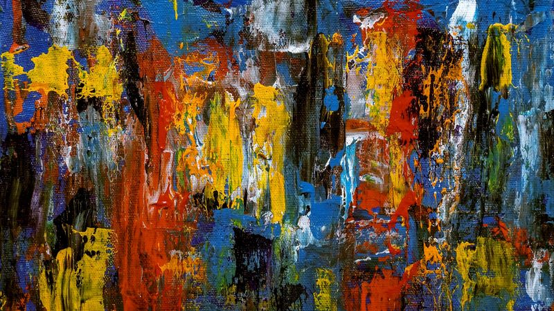 paint, canvas, stains, 4k