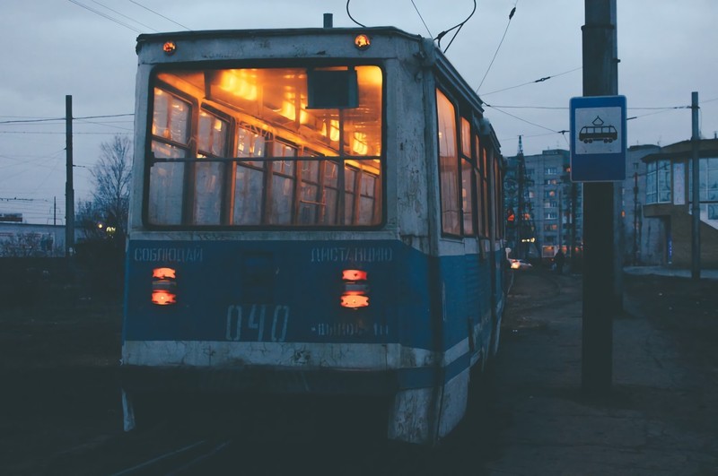city, Russia, vehicle, tram