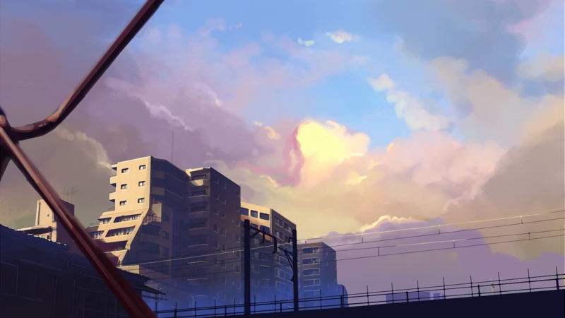 5 Centimeters Per Second, city, sky, urban