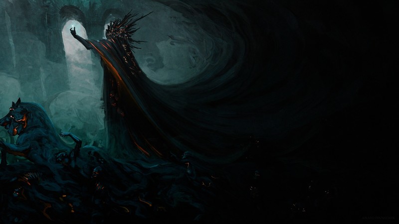 fantasy art, artwork, Anato Finnstark, Hela, cloaks
