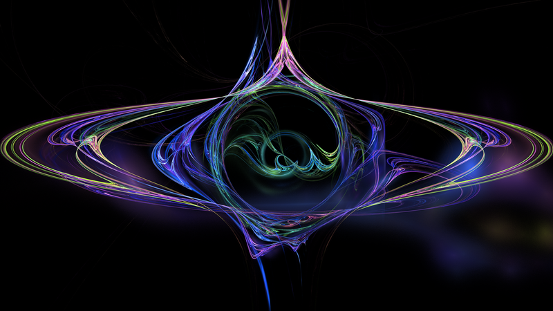 fractal, liquid, purple background, orb