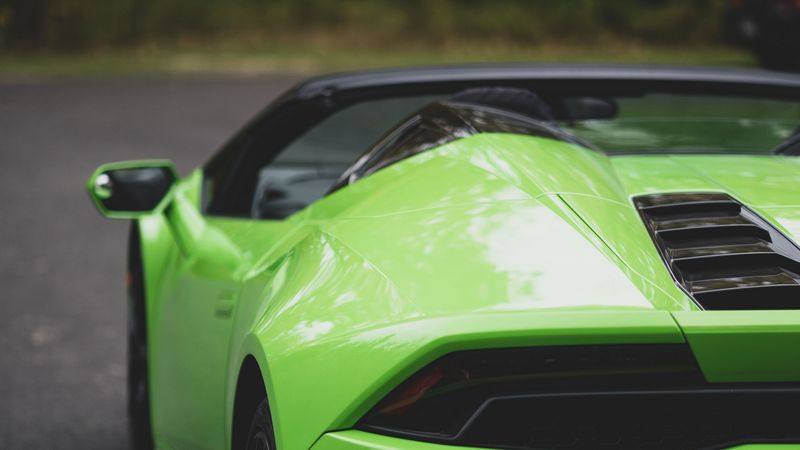 lamborghini gallardo, lamborghini, green, rear view, 4k