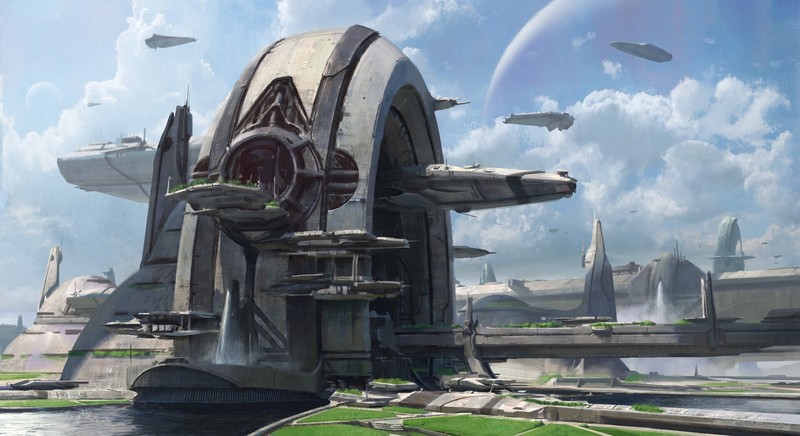 Swang, digital art, artwork, futuristic, futuristic city, spaceship, science fiction