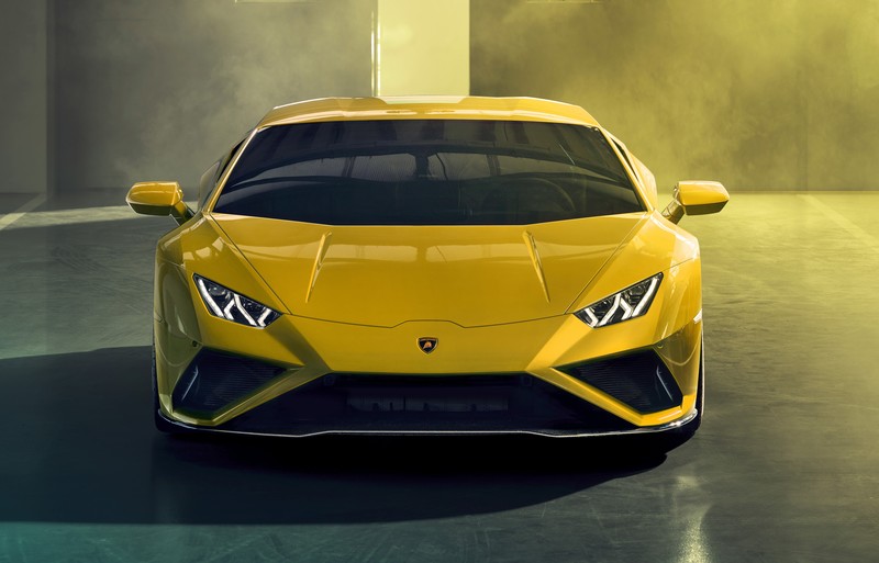 Lamborghini, Lamborghini Huracan, yellow, supercars, frontal view