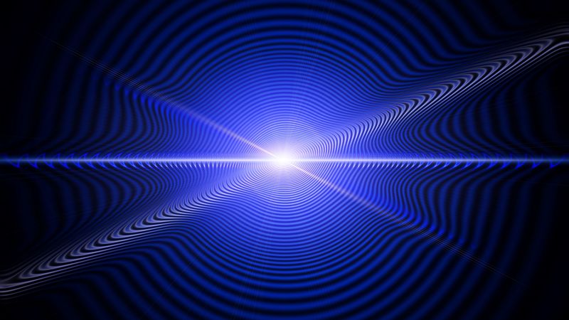 lines, wavy, rays, glow, shine, blue, 4k