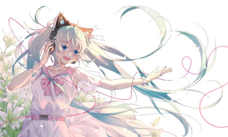 Vocaloid, Hatsune Miku, long hair, artwork