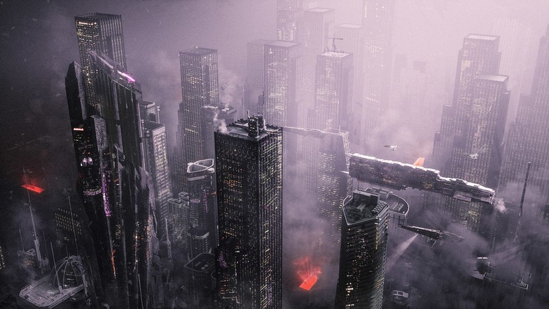 science fiction, futuristic, city, futuristic city