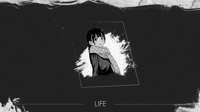 anime, anime girls, minimalism, drawing, life