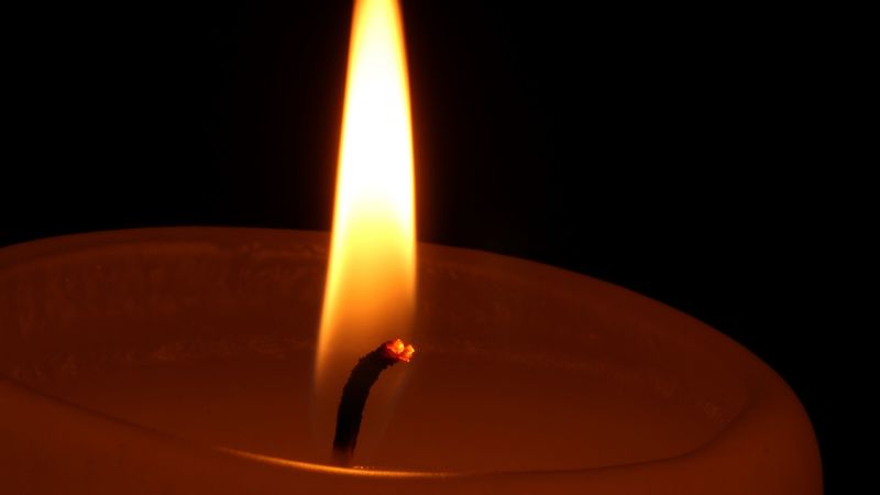 flame, candle, wick, fire, macro, 4k