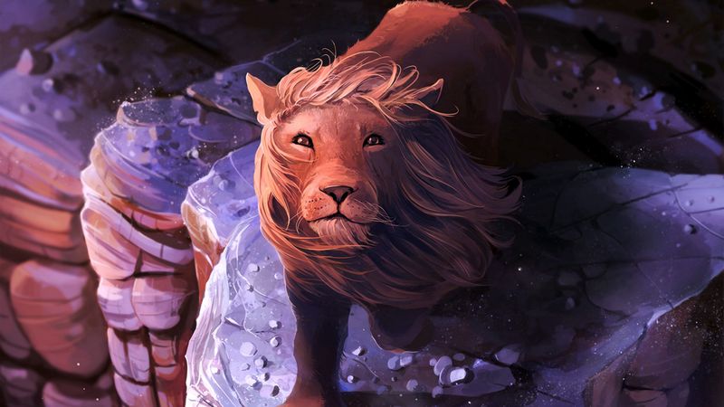 lion, art, mane, king of beasts, 4k