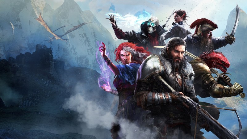 Divinity: Original Sin 2, video game art, artwork, digital art, video game characters, RPG, Lohse, Ifan Ben-Mezd, Sebille, The Red Prince, Fane, Beast (character), dragon, fantasy art, Larian studios, video games, PC gaming