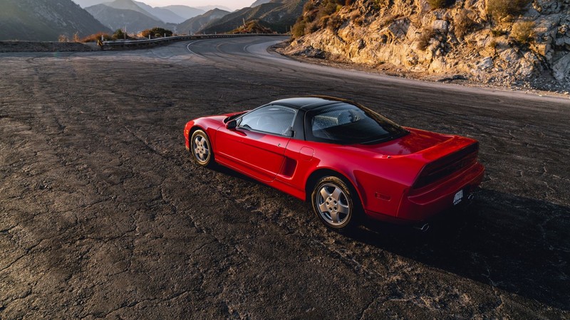 Acura NSX, road, Japanese cars, red cars, acura, vehicle
