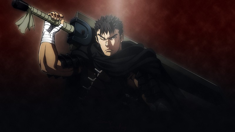 Berserk, Guts, anime, manga, warrior, sword