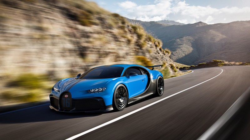Bugatti Chiron Pur Sport, car, vehicle, supercars, road, motion blur