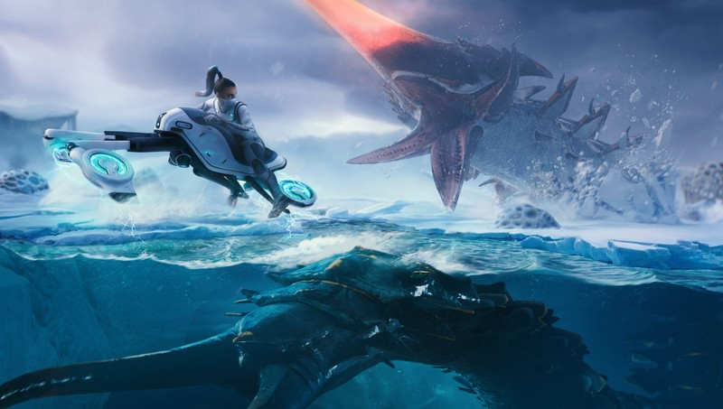 video games, digital art, subnautica, Subnautica: Below Zero, science fiction, video game girls, creature, sea, aliens