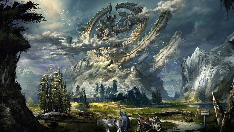 video games, digital art, Tera, landscape, Fantasia, fan art, artwork, horse